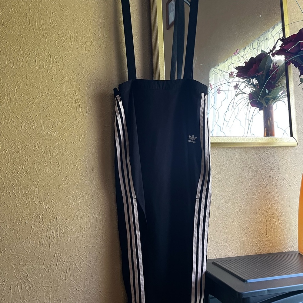 Adidas Black Pencil Skirt with White Stripes